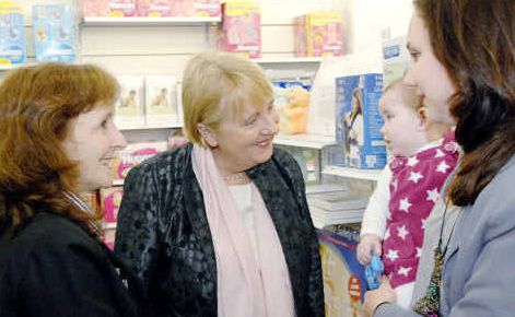 Campaigning: No way...Federal Member for Page Janelle Saffin, Federal Member for Jagajaga Jenny Macklin talk to mother Abbie and Indigo Lyte (7months) about how women on low incomes will now have access to paid parental leave at Goonellabah shopping centre this week. Campaigning: No way...Federal Member for Page Janelle Saffin, Federal Member for Jagajaga Jenny Macklin talk to mother Abbie and Indigo Lyte (7months) about how women on low incomes will now have access to paid parental leave at Goonellabah shopping centre this week.